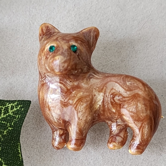 Enamel Corgi Dog Brooch Pin - Picture 3 of 5